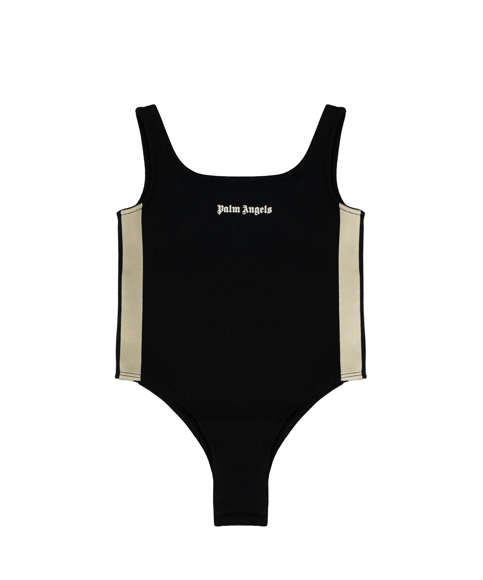 Palm Angels Kids Body Nero con Logo per Bambine
