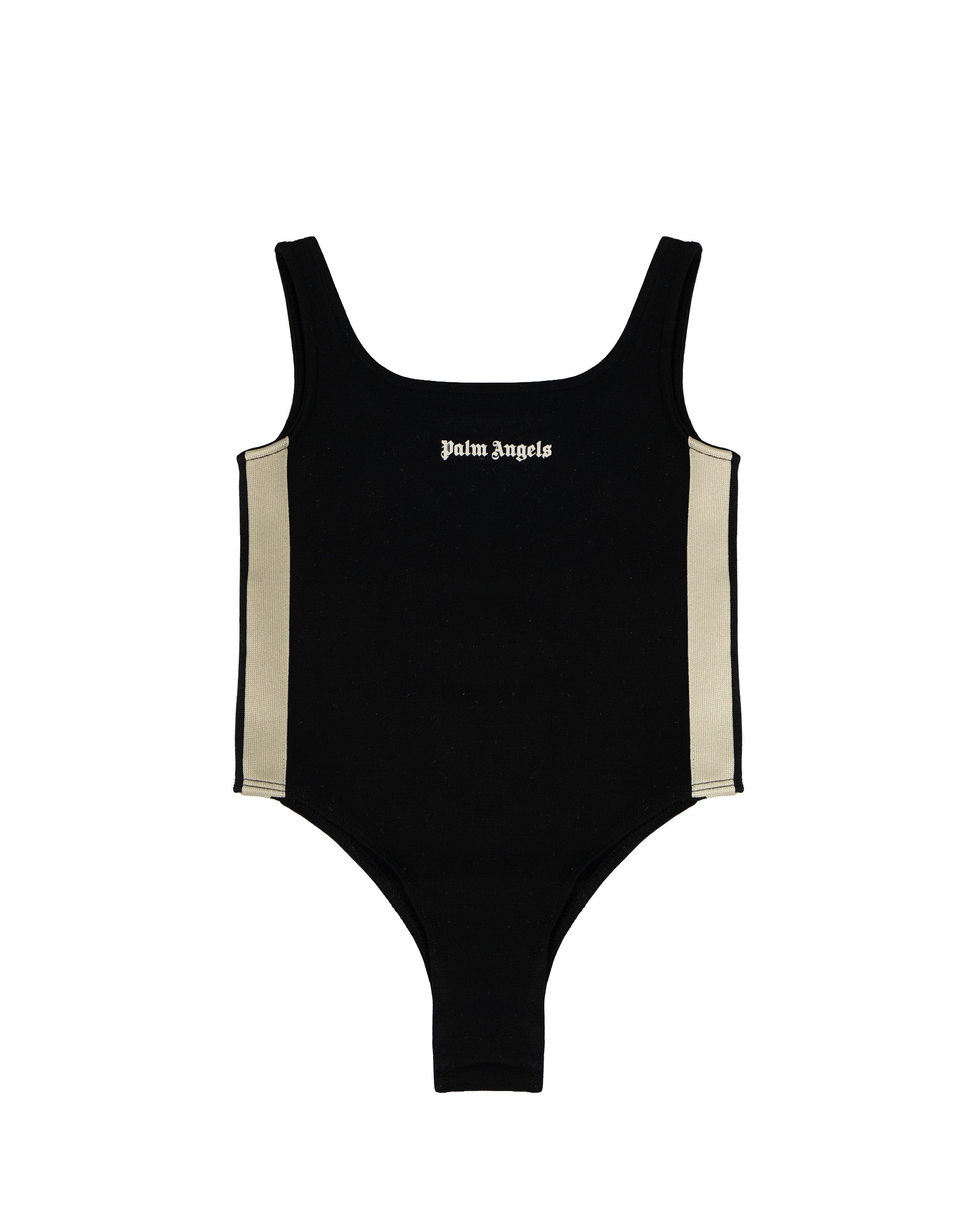 Palm Angels Kids Body Nero con Logo per Bambine