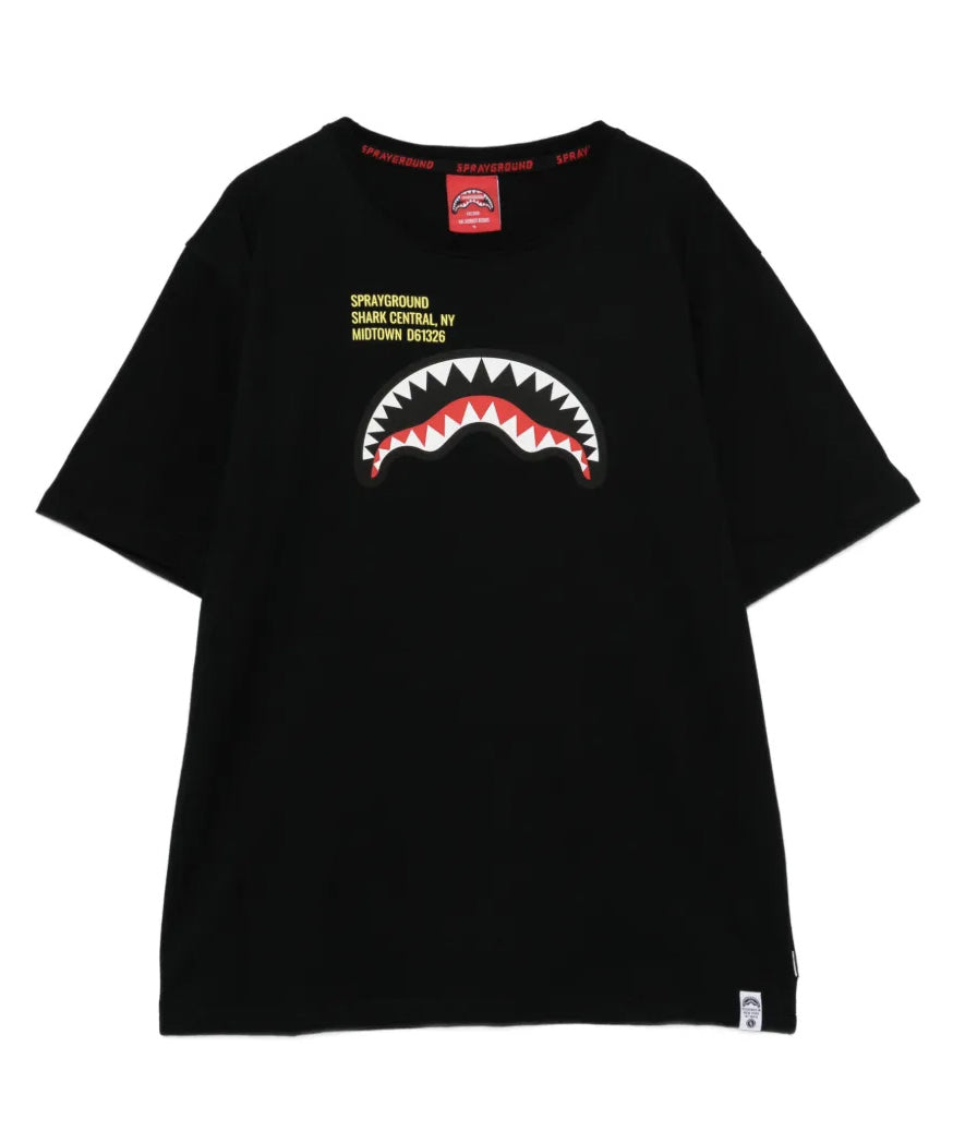 Sprayground Kids T-Shirt Nero con Stampa per Bambini