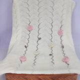 Marlù Coperta Vaniglia con Rose per neonate