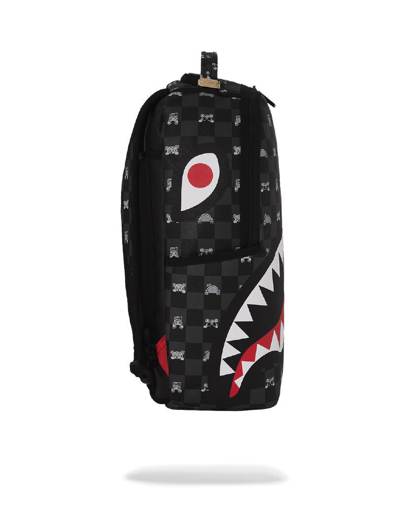 Sprayground Kids Zaino Nero Fantasia Multicolor con Logo Unisex