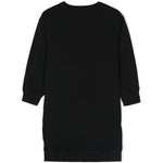 Moschino Kids Abito Nero con Stampa Logo per Bambine (retro)