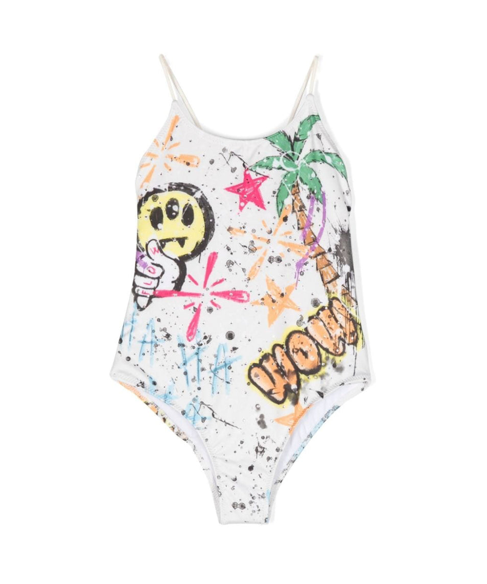 Barrow Kids Costume Intero Bianco con Fantasia Logo