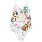 Barrow Kids Costume Intero Bianco con Fantasia Logo