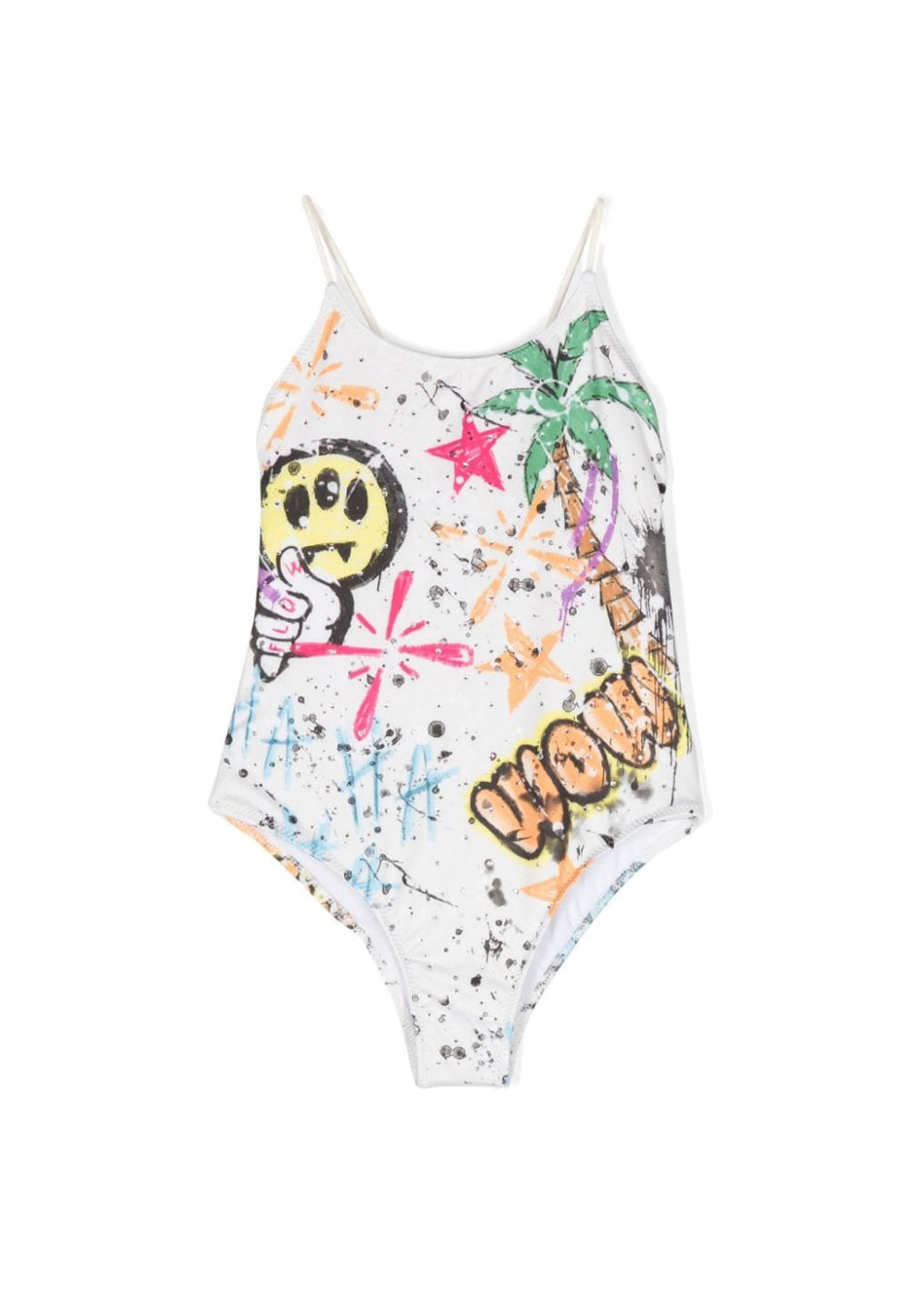 Barrow Kids Costume Intero Bianco con Fantasia Logo