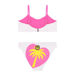 Barrow Kids Costume Bikini Crema con Stampa per Bambine