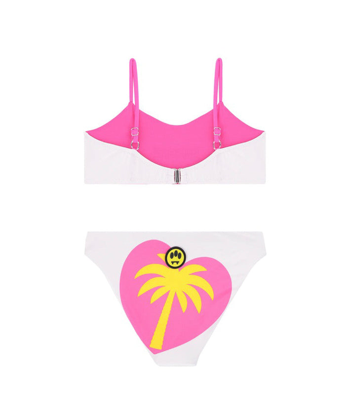Barrow Kids Costume Bikini Crema con Stampa per Bambine