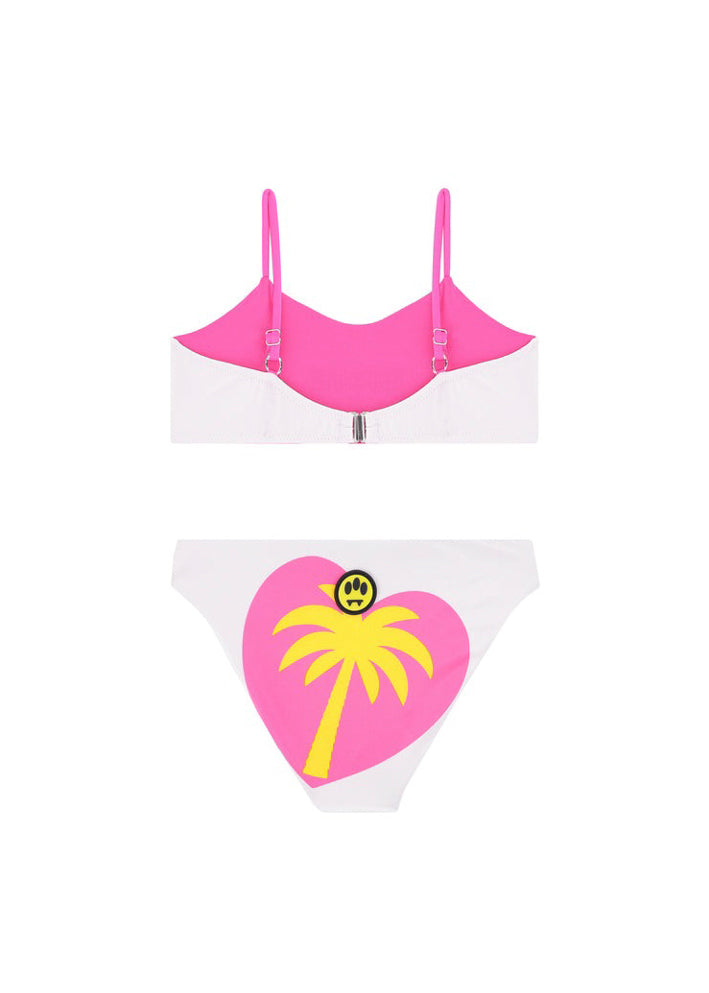 Barrow Kids Costume Bikini Crema con Stampa per Bambine