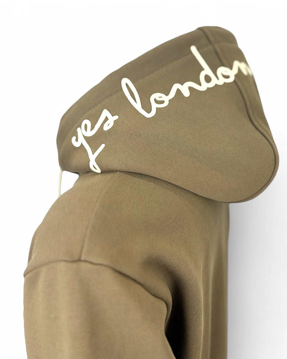 Yes London Kids Felpa  Con Scritta " Yes London" Fango per Bambini