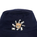 Moschino Kids Bucket Blu Navy con Logo Teddy Bear per Neonati