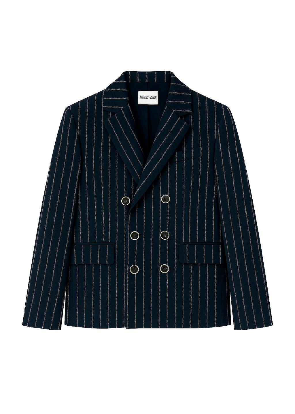 Mood One Blue Pinstripe Double Breasted Jacket for Kids