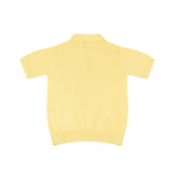 Pinko Kids Polo Traforata Giallo con Logo per Bambine