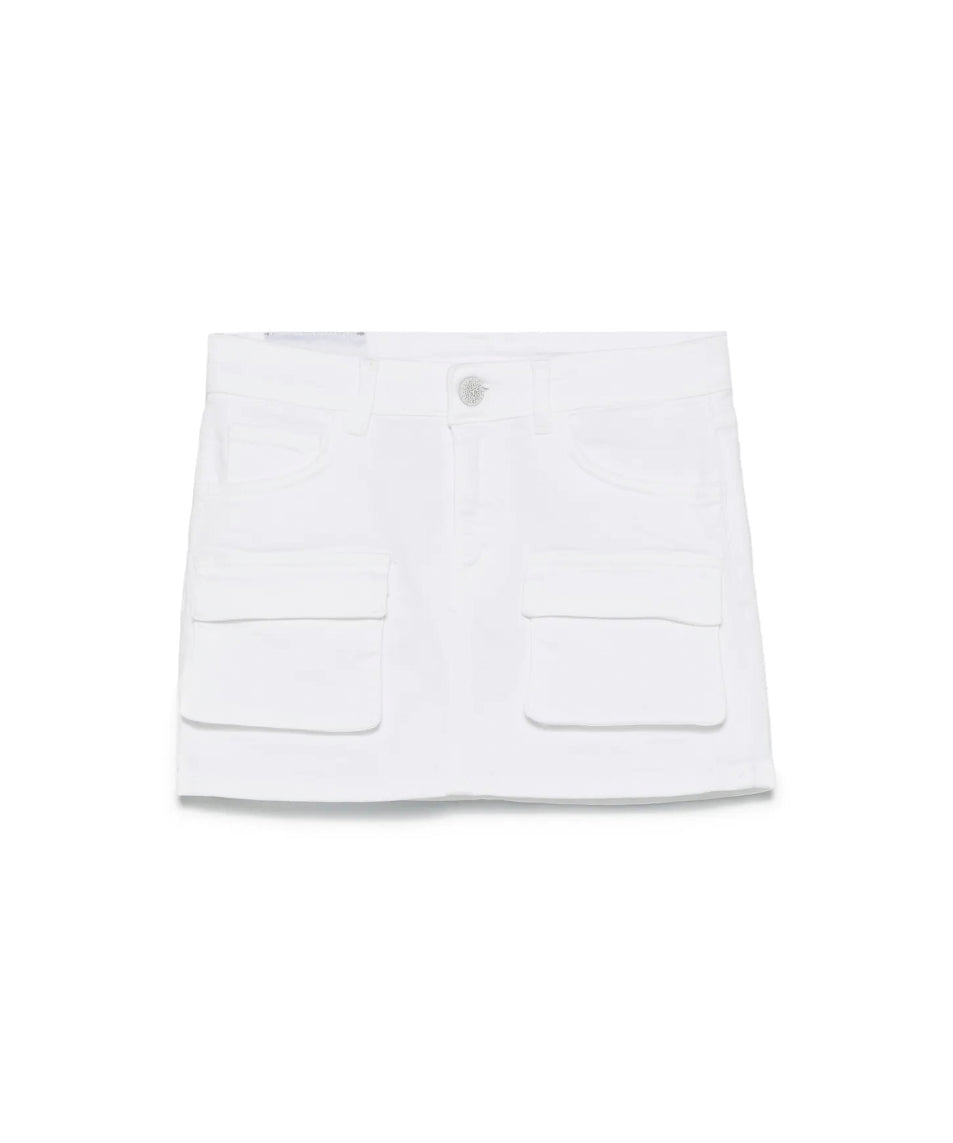 Dondup Kids Gonna Denim Cargo Bianca per Bambine