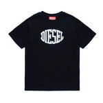 Diesel Kids T-shirt Nera Puffy Print per Bambini