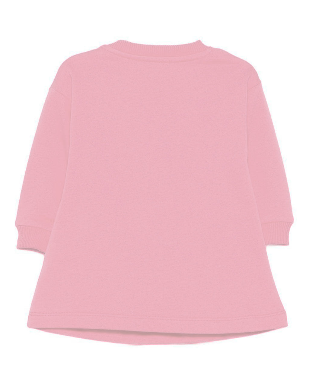 Moschino Kids Abito in Felpa Rosa con Logo per Neonate