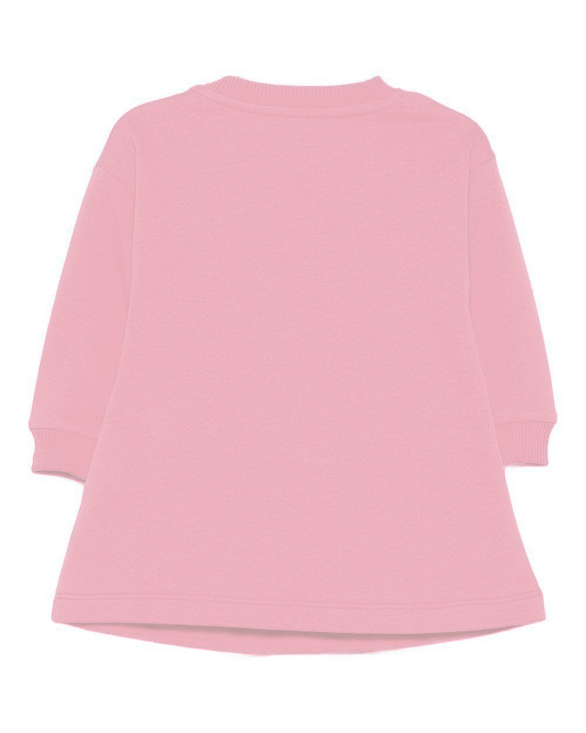 Moschino Kids Abito in Felpa Rosa con Logo per Neonate