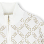 Michael Kors Kids Mantella Bianca con Logo All Over per Bambine