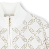 Michael Kors Kids Mantella Bianca con Logo All Over per Bambine