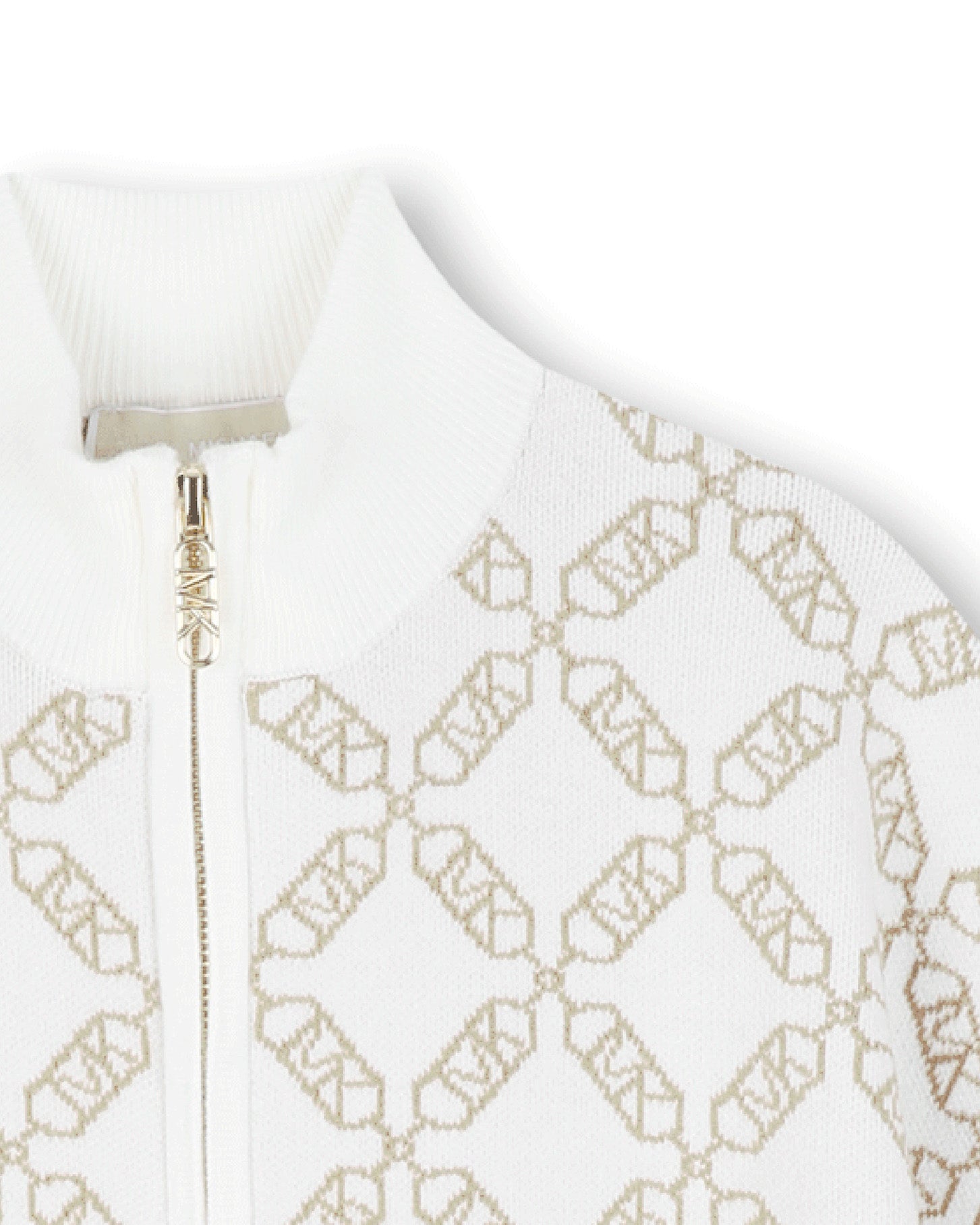 Michael Kors Kids Mantella Bianca con Logo All Over per Bambine