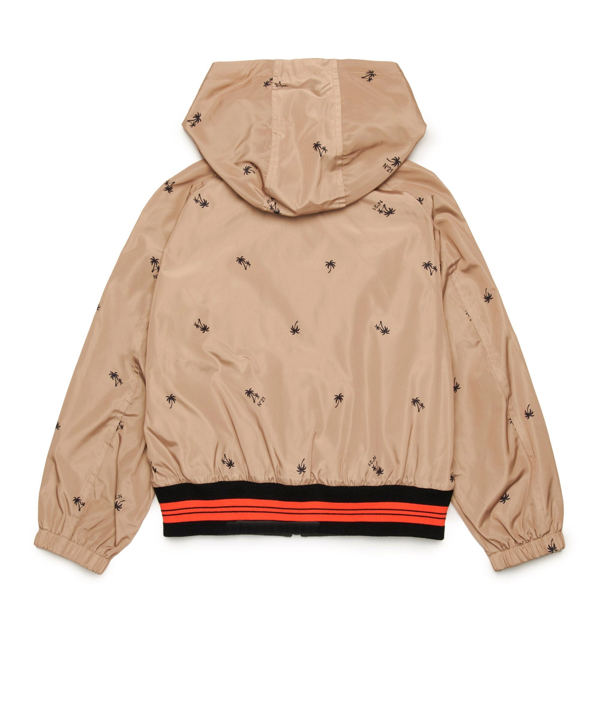N°21 Kids Giubbino a Vento Beige Palms per Bambini
