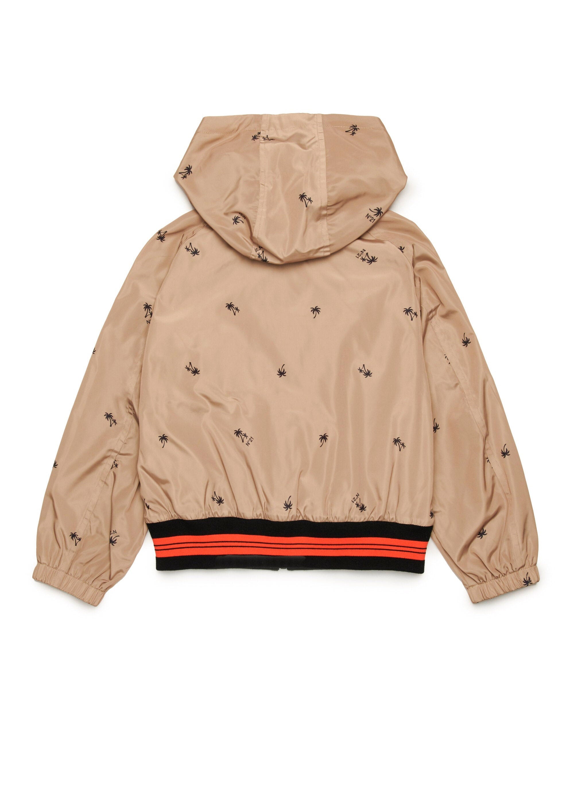 N°21 Kids Giubbino a Vento Beige Palms per Bambini