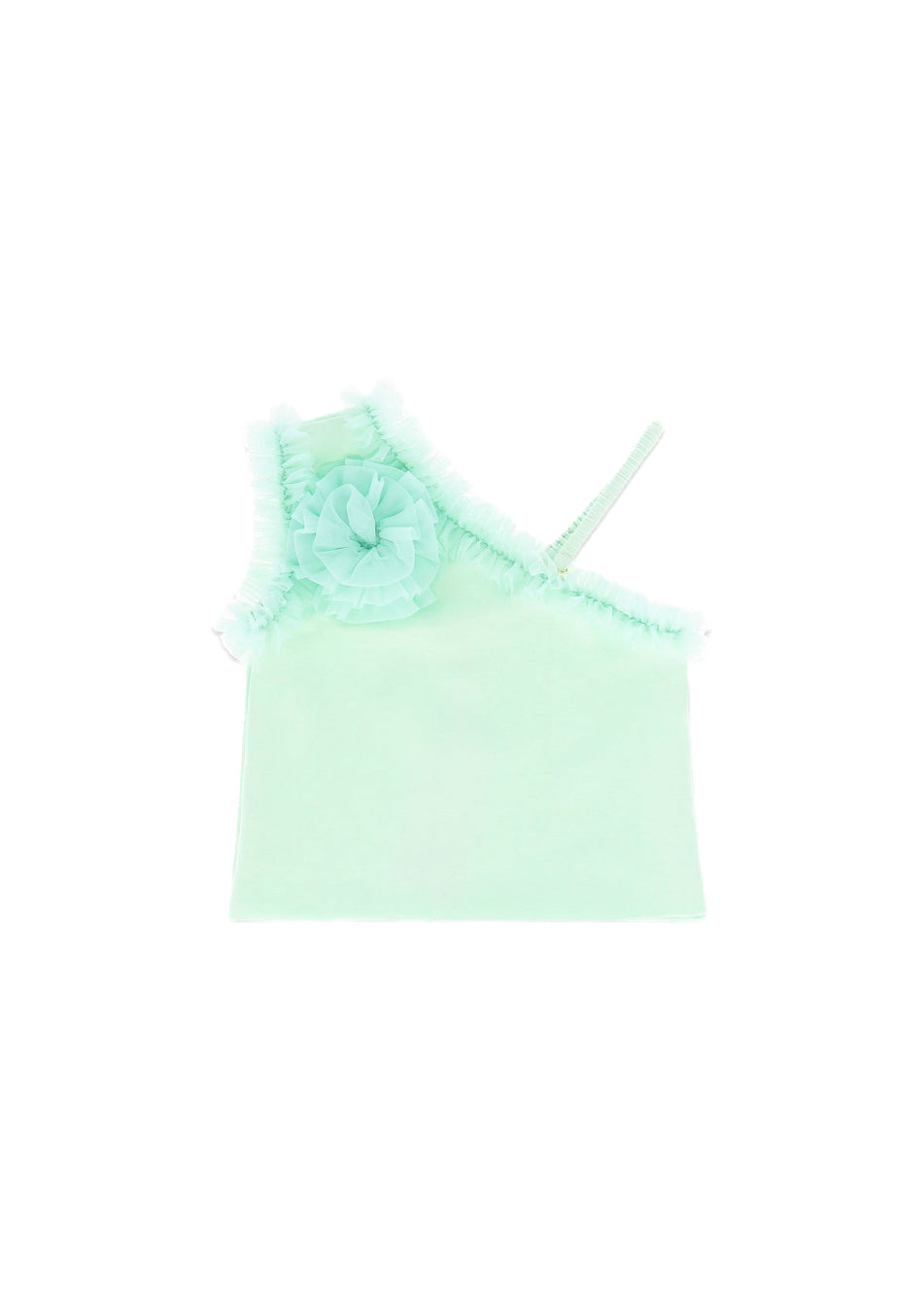 Angel's Face Top Menta con Fiore Reese per Bambine