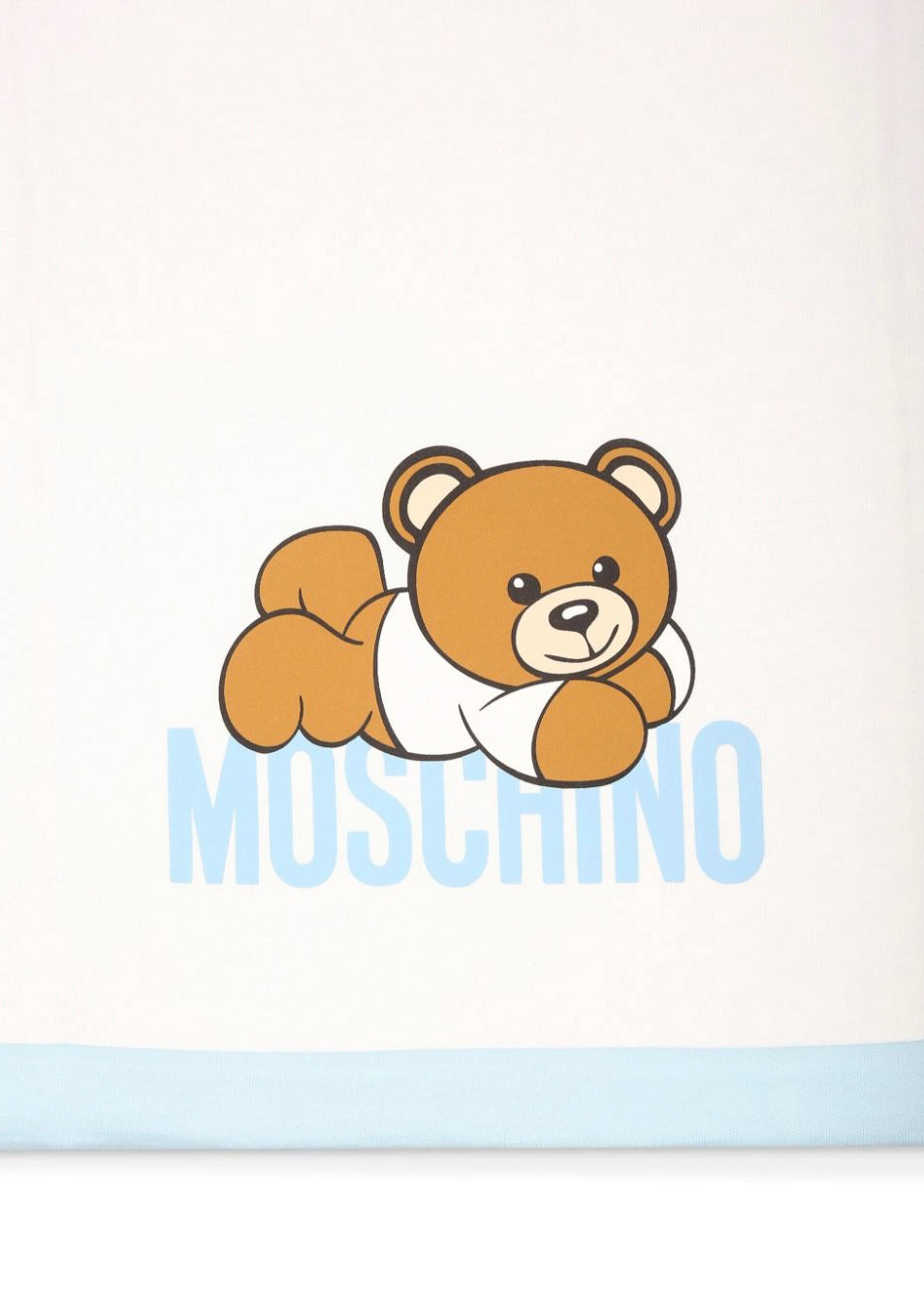 Moschino Kids Coperta Cielo con Stampa Teddy Bear per Neonati (dettaglio)