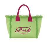 F**K Kids Maxi Borsa Verde e Fucsia con Logo per Bambine