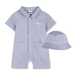 Boss Kids Tutina + Cappello Blu per Neonati
