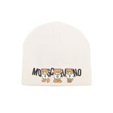 Moschino Kids Cream Hat with Teddy Bear