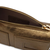 Elisabetta Franchi La Mia Bambina Borsa Oro Metallizzata con Logo per Bambine