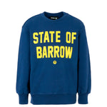 Barrow Kids Felpa Girocollo Blu con Stampa "State of Barrow" per Bambini
