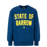 Barrow Kids Felpa Girocollo Blu con Stampa "State of Barrow" per Bambini