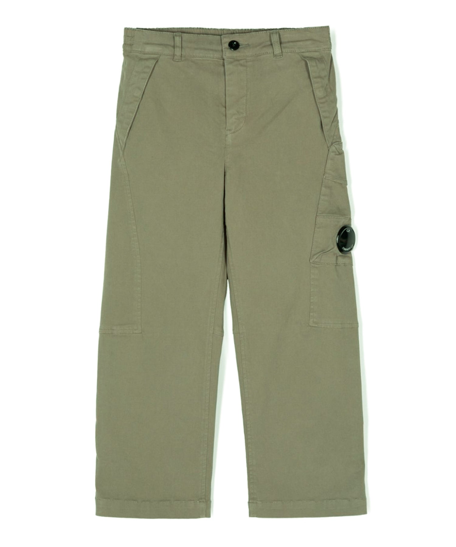 C.P. Company Kids Pantaloni Verdi con Logo per Bambini