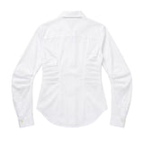 Pinko Kids Camicia con Arricciatura e Ricamo Bianco per Bambine
