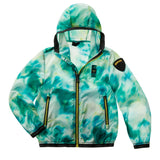 Blauer Kids Giubbino Antivento Verde Tie-Dye per Bambini