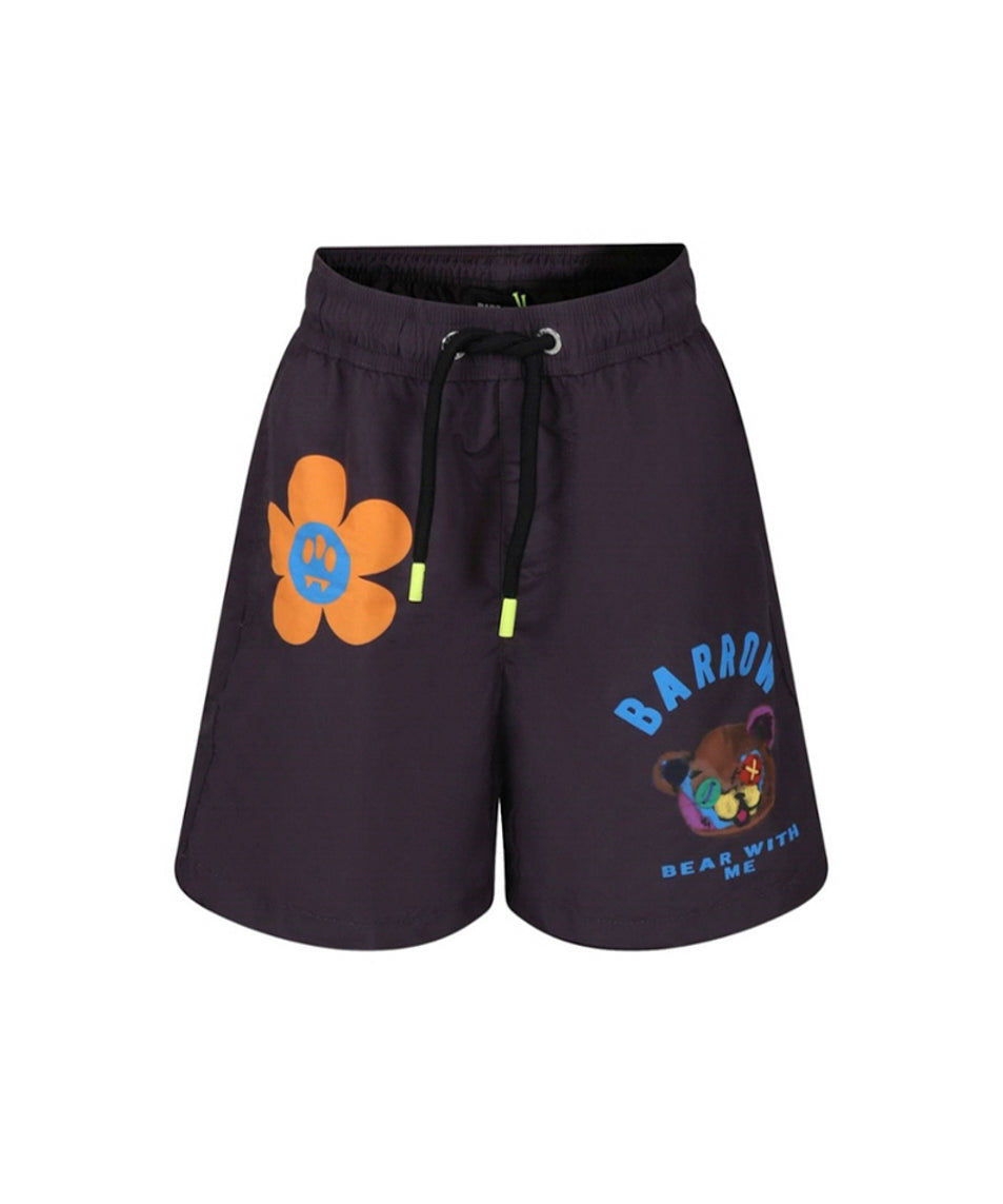 Barrow Kids Costume Boxer Nero con Stampa