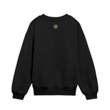 Philipp Plein Kids Felpa Nera Girocollo con Stampa Teddy Bear Strass e Logo per Bambine
