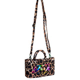 F**K Kids Mini Borsa Mare Fantasia Leopardato con Logo Multicolor per Bambine