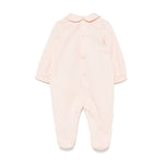 Elisabetta Franchi La Mia Bambina Tutina Rosa con Ricamo Logo per Neonate