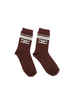 Elisabetta Franchi La Mia Bambina Calzini Bordeaux/Burro per Bambine