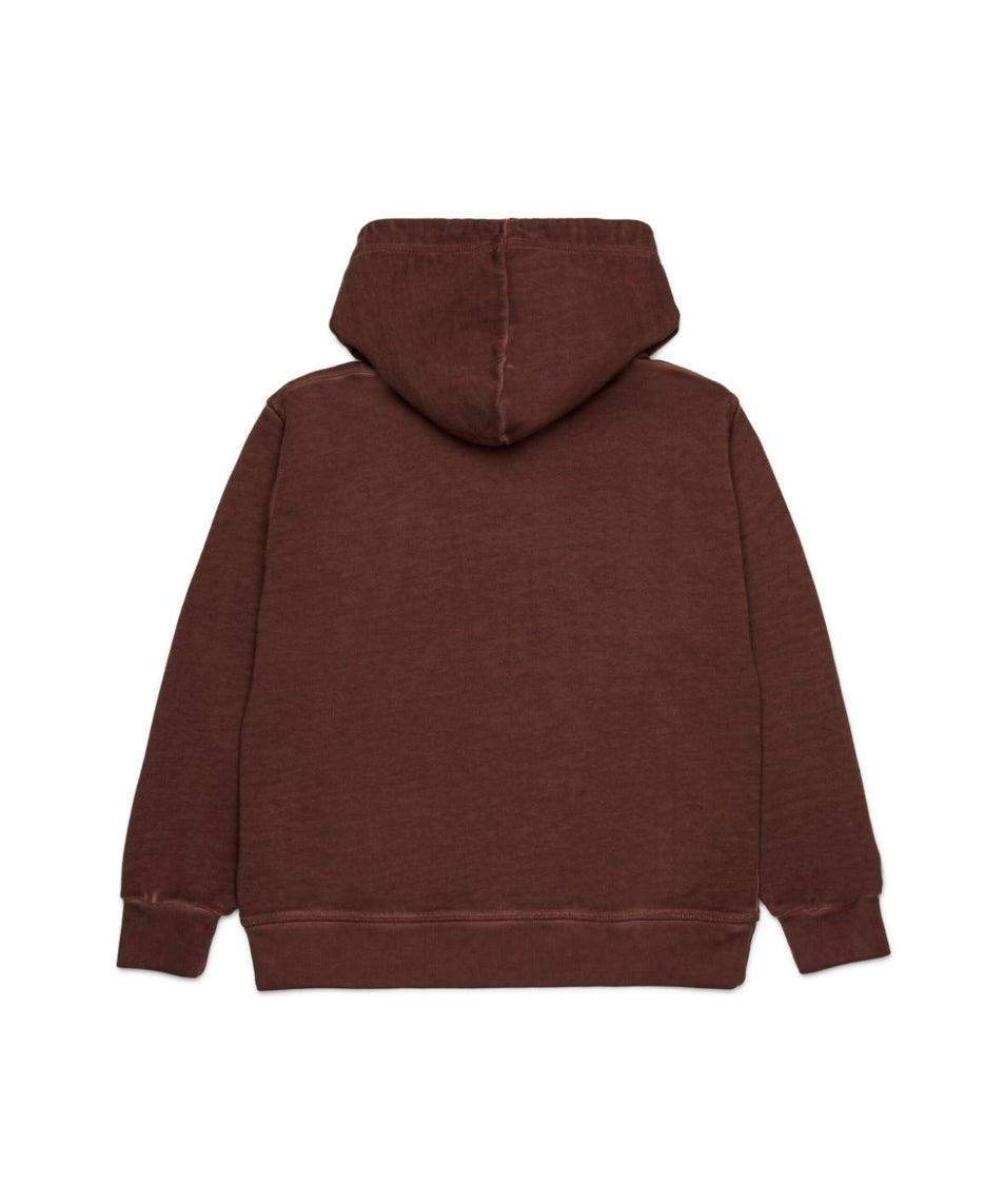 Dsquared2 Kids Felpa con Cappuccio Marrone con Stampa per Bambini