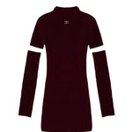 Twinset Kids Abito con Manicotti Bordeaux per Bambine