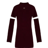 Twinset Kids Abito con Manicotti Bordeaux per Bambine