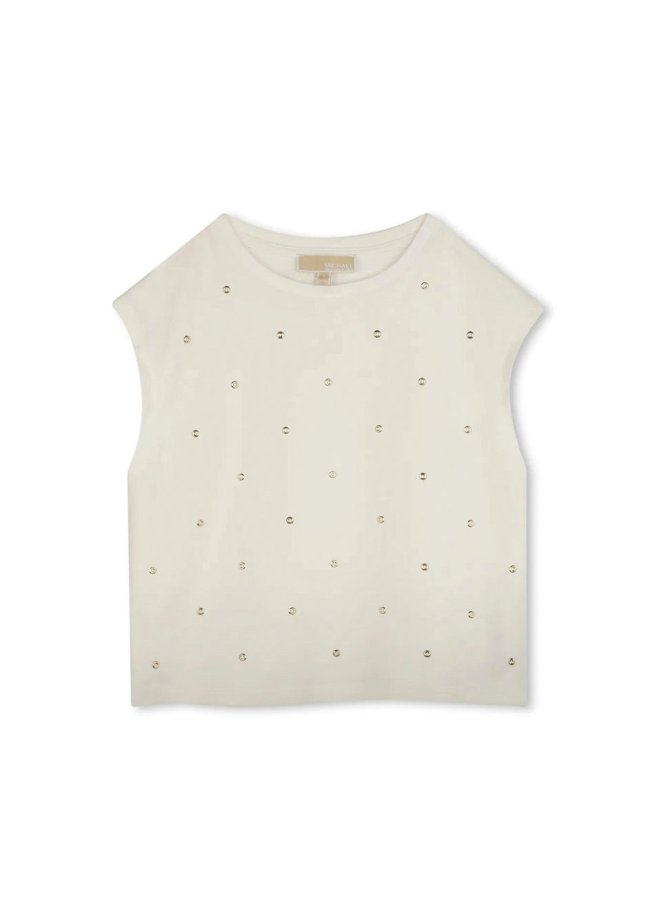 Michael Kors Kids T-Shirt Bianca con Applicazione Strass per Bambine
(fronte)