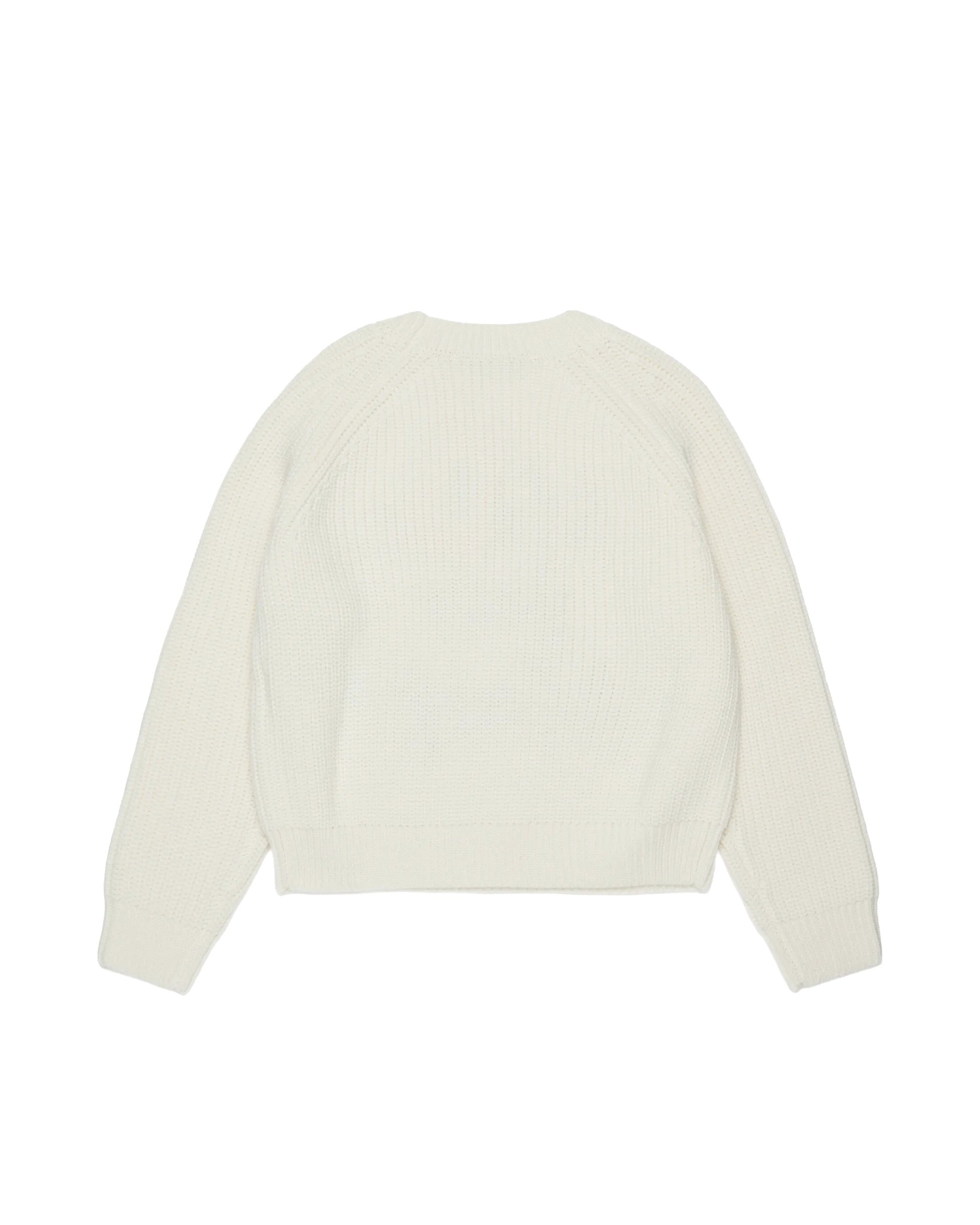 MAX&Co. Kids Maglione a Coste Panna con Scritta Rossa Make Your Mark Ricamata per Bambine