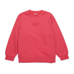 Diesel Kids Felpa Fucsia Girocollo con Oval D per Bambine
