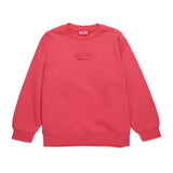 Diesel Kids Felpa Fucsia Girocollo con Oval D per Bambine