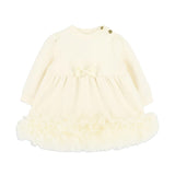 Angel's Face Abito Vaniglia con Fiocco e Gonna in Tulle per Neonate