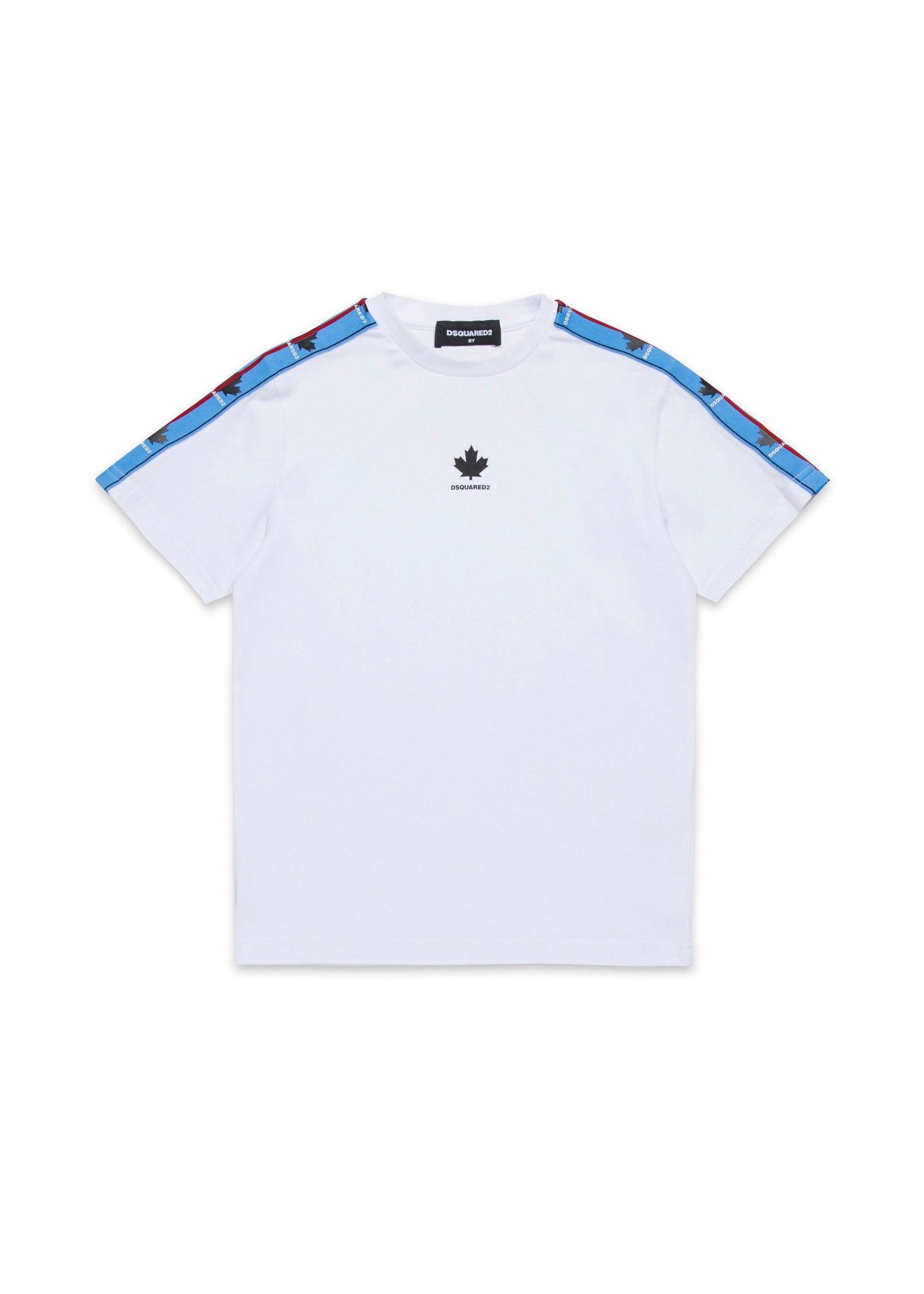 Dsquared2 Kids T-Shirt Bianca con Banda Logo per Bambini